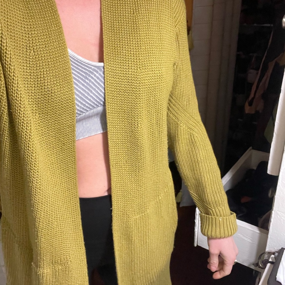Citron cardigan! Soft and beautiful